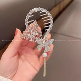 گیره گوجه ای طرح پروانه فول نگین